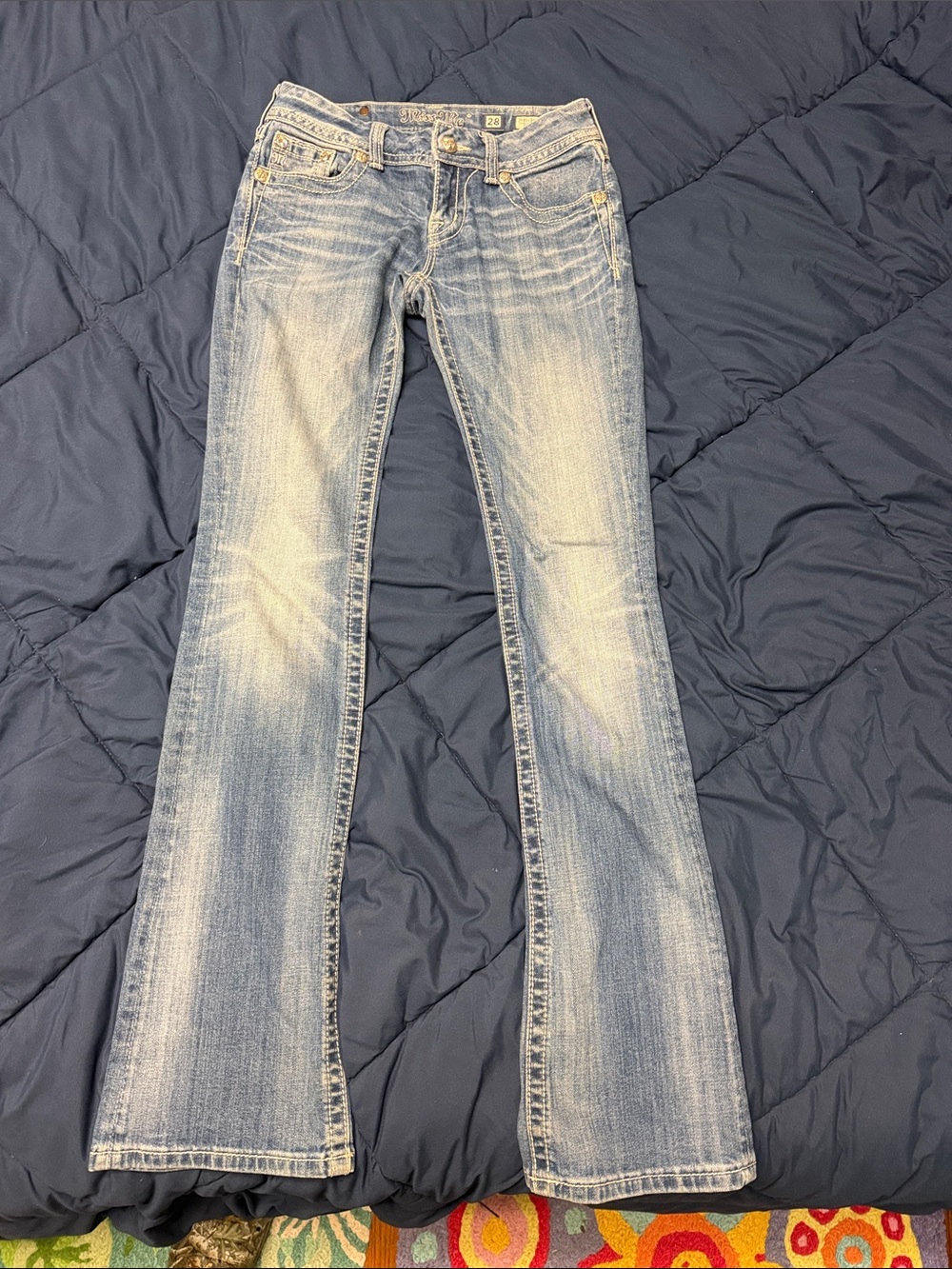 Miss Me Light Blue Boot Cut Jeans 28